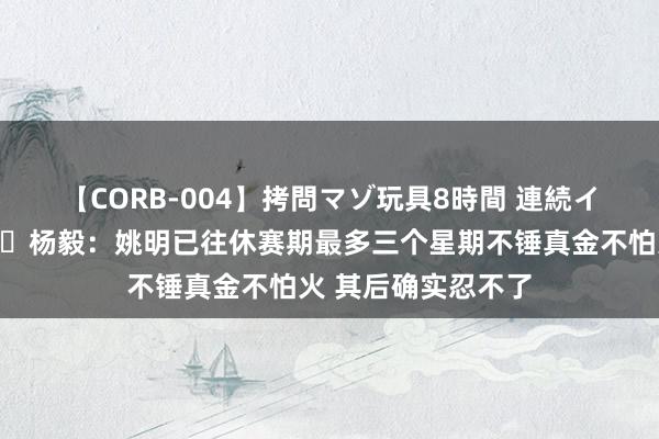 【CORB-004】拷問マゾ玩具8時間 連続イカせ調教 👍️杨毅：姚明已往休赛期最多三个星期不锤真金不怕火 其后确实忍不了